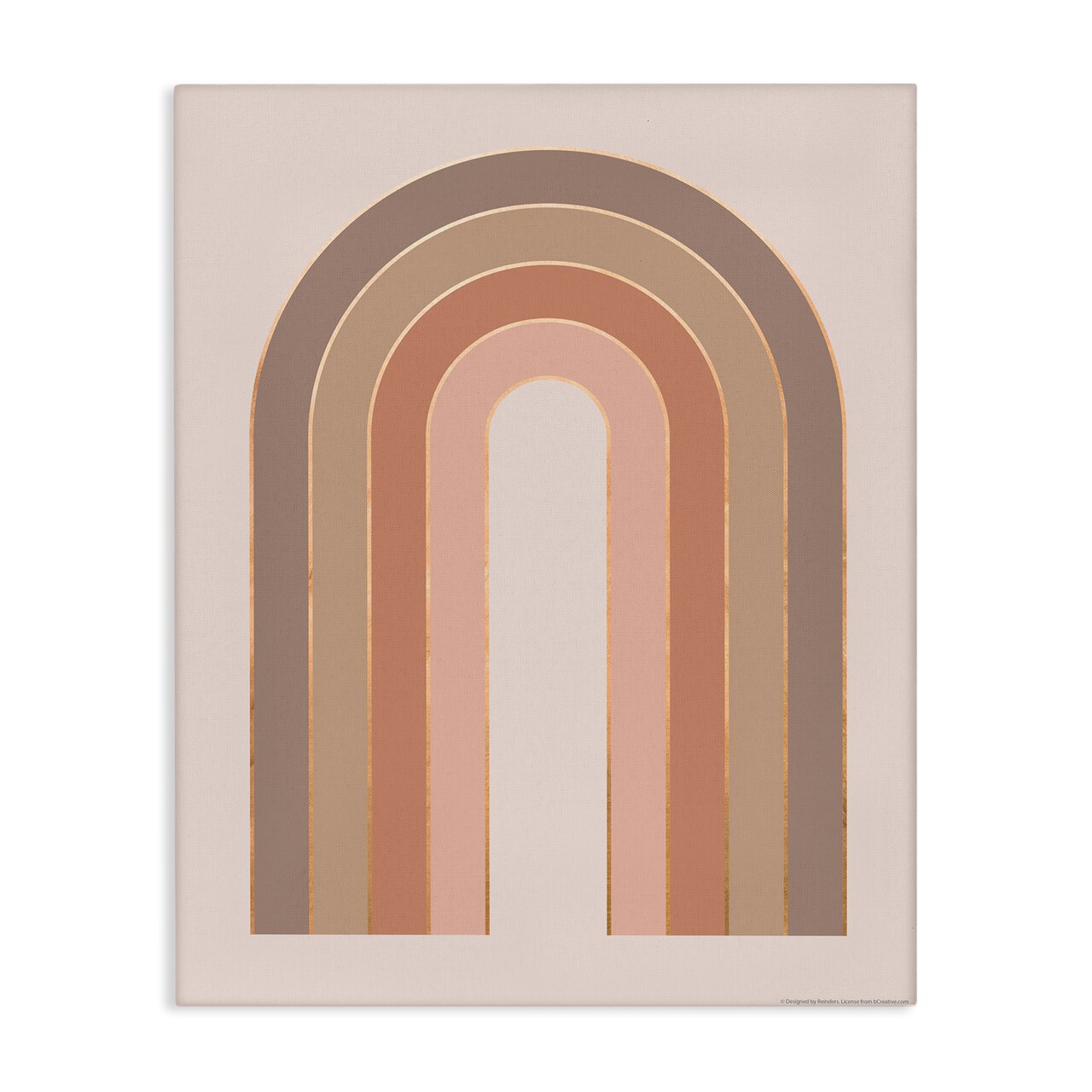 Stupell Industries Peachy Boho Rainbow Canvas Wall Art Design by Reinders